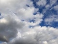 Dark blue sky with big clouds. Immensity, space. Perfect as a mobile wallpaper.