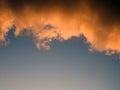 Dark blue sky with heavy clouds. Royalty Free Stock Photo