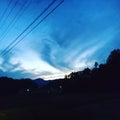 Dark blue sky after sunset Royalty Free Stock Photo