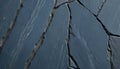 Dark Blue Slate Stone Texture with Deep Cracks rock Royalty Free Stock Photo