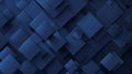 Dark Blue Squares Design for Business Presentation Background Generative AI Royalty Free Stock Photo
