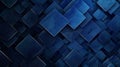 Dark Blue Squares Design for Business Presentation Background Generative AI Royalty Free Stock Photo