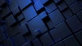 Dark Blue Squares Design for Business Presentation Background Generative AI Royalty Free Stock Photo