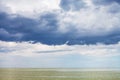 Dark blue storm clouds over Sea of Azov Royalty Free Stock Photo