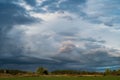 Dark blue stormy sky background Royalty Free Stock Photo