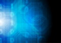 Dark blue technology background with binary code Royalty Free Stock Photo