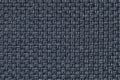 Dark blue textile background with checkered pattern, closeup. Structure of the fabric macro. Royalty Free Stock Photo