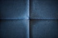 Dark blue textured leather surface background Royalty Free Stock Photo