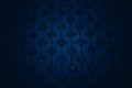 Dark blue tone background with patterned brick wall Royalty Free Stock Photo