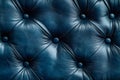 Luxury Dark Blue Tufted Leather Texture. Royalty Free Stock Photo
