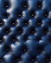 Dark Blue Tufted Leather Upholstery Texture Royalty Free Stock Photo