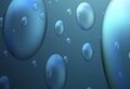 Dark BLUE vector background with bubbles. Royalty Free Stock Photo