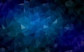 Dark BLUE vector polygonal background. Royalty Free Stock Photo