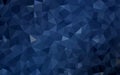 Dark BLUE vector polygonal background. Royalty Free Stock Photo