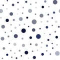 Dark BLUE vector seamless background with bubbles. Royalty Free Stock Photo