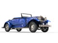 Dark blue vintage convertible car