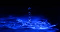 Dark Blue Water Drop Detail Royalty Free Stock Photo