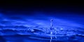 Dark Blue Water Drop Detail Royalty Free Stock Photo