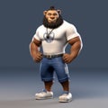 Dark Blue And White Bear Concept For Mobile Game Kings