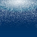 Dark blue winter background. Falling snow. Flying snowflakes backdrop. Christmas holiday mood background. New Year snowfall vector Royalty Free Stock Photo