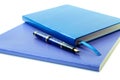 Dark blue writing-books and fountain pen