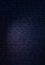 Dark brick wall background with a bringt spotlight Royalty Free Stock Photo