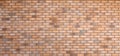 Dark brick wall pattern with chaotic masonry order. Background texture or resource for 3d texturing. Many bricks in big modern Royalty Free Stock Photo