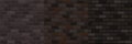 a dark brick wall seamless pattern set Royalty Free Stock Photo
