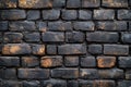 Dark Brick Wall Texture Background Design Royalty Free Stock Photo