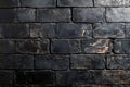 Dark Brick Wall Texture Background Design Royalty Free Stock Photo