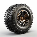 Luxurious All Terrain Tire With Aggressive Tread Design Royalty Free Stock Photo