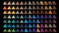 Dark Bronze And Dark Azure Triangles On Black Background Royalty Free Stock Photo