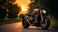 Dark Bronze And Orange Motorcycle: Speed And Style