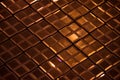 Dark Bronze Reflective glass rhombus diamond abstract texture and background