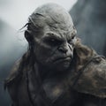 Medieval-inspired Angry Troll In Matte Painting Style