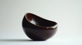 Dark Brown Chocolate Egg Shaped Bowl on White Background Royalty Free Stock Photo