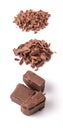 Dark Brown Chocolate Pieces III Royalty Free Stock Photo