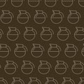 Dark brown coffee pattern design.. Vector illustration decorative design Royalty Free Stock Photo