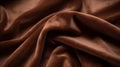 Velour Unfurling Brown Shiny Velvet Fabric With Soft Femininity Royalty Free Stock Photo