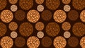 Dark Brown Dotted Circles Background Pattern Image Royalty Free Stock Photo