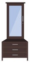 Dark brown dressing table, icon Royalty Free Stock Photo