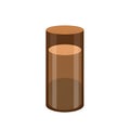 Dark Brown Flat Graduated Cylinder Royalty Free Stock Photo