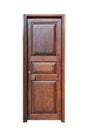 Dark brown frame and panel wooden door