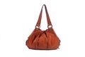 Brown leather bag. Royalty Free Stock Photo