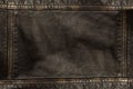 Dark brown leather texture background with seams on all sides Royalty Free Stock Photo