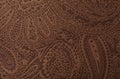 Dark brown leather texture print as background