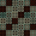 Dark brown and light blue square cube pattern background Royalty Free Stock Photo