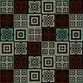 Dark brown and light blue square cube pattern background Royalty Free Stock Photo