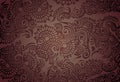 Dark brown mehendi, oriental elements design template