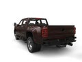 Dark brown modern pickup truck - back view